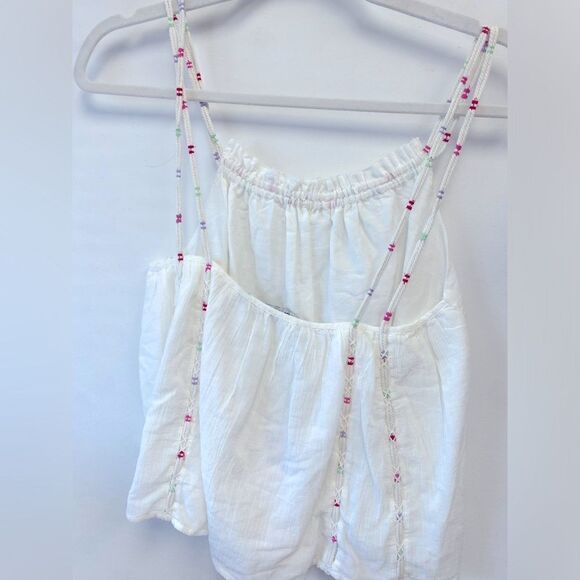 NWT Zara Topstitched Gauze Top Sz XS - Picture 5 of 7